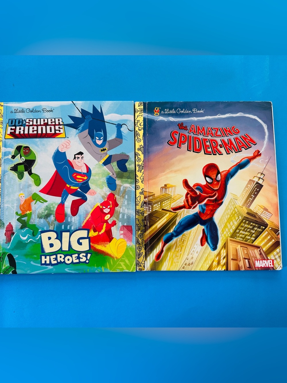 Marvel The Amazing Spider-Man & DC Super Friends & Hero’s Little Golden Books